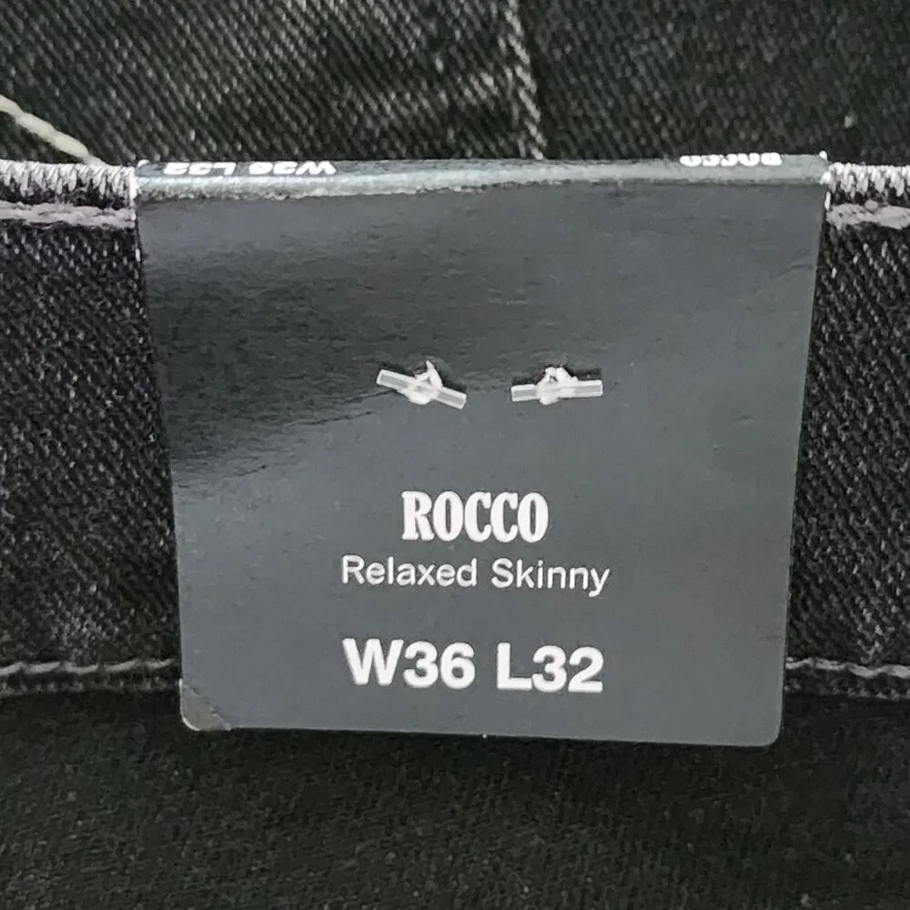 NWT True Religion Rocco Relaxed Skinny Jeans Men's 36 Grey Gloomy Wash 701449